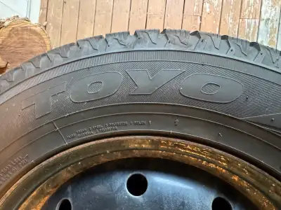 Winter tires on rims Used one season Off a Subaru Forester