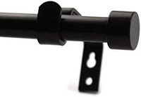 SOLD - Furnishland Black 3/4-in Curtain Rods, 84-120 in