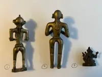 3 Ancient Bronze Indian or South Asian Statues