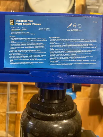 12 tons shop press hydraulic, View more