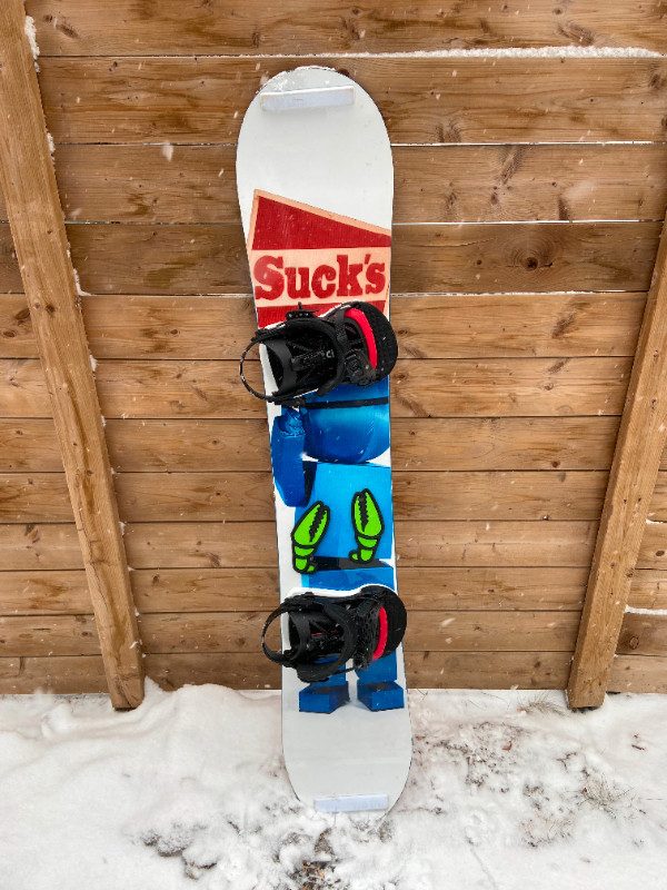 Stepchild Suck's 155 cm Men's Snowboard with Union bindings in Snowboard in Edmonton - Image 3