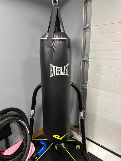 Like new punching bag and stand