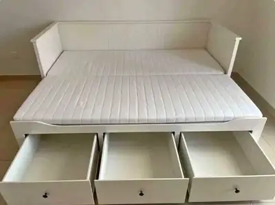 2 IKEA Trundle Daybeds, A black one and a White one., View more