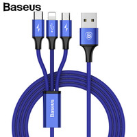 3in1 FAST CHARGE ANDROID/IPHONE TYPE C/LIGHTNING/MICRO USB CABLE