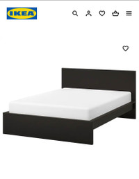 IKEA Malm king size bed frame-dark brown