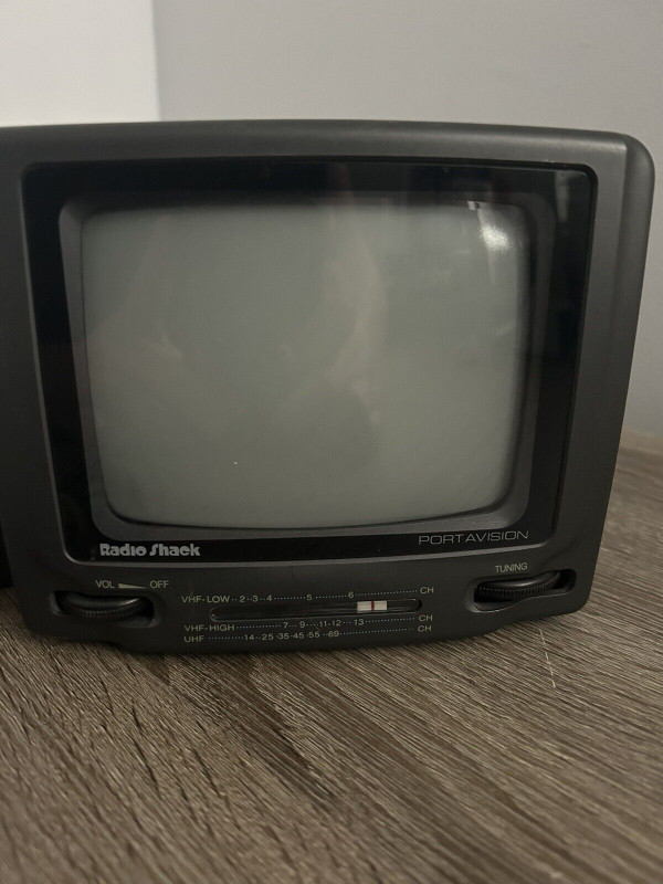 Vintage - Radio Shack - Portavision Black and White TV in Arts & Collectibles in Burnaby/New Westminster