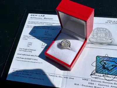 #796 - 14kt White Gold, .85 Carat Diamond Ring, Size 6, View more
