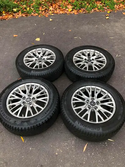 Selling LEXUS NX 225/65R17 Continental IceContact XTRM winter tires on Lexus Alloy Rims with Lexus f...