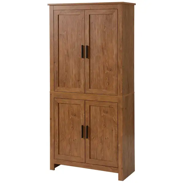 64" Kitchen Pantry Cabinet, Freestanding Storage Cabinet with 4  in Bookcases & Shelving Units in Markham / York Region - Image 3