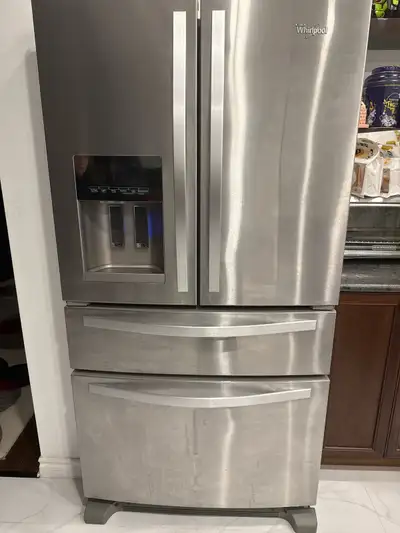 Whirlpool 25 cu ft French Door Refrigerator – Stainless  MUST GO, View more