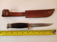 Vintage England H20 Premier Lifetime Knife with Leather Sheath