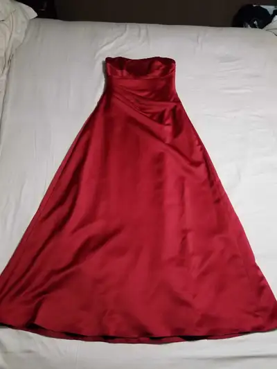 Cranberry prom or bridesmaid dress, View more