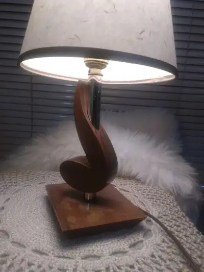 Wooden Musical Note shaped Table Lamp 1950s, View more
