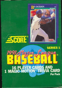 1991 SCORE baseball ... SERIES 1 box … with MAGIC MOTION trivia