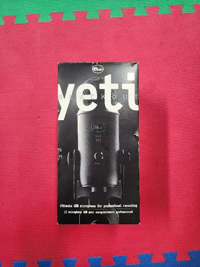 Blue Yeti Blackout Edition USB Microphone. Only used a couple times, and has been back in the box ev...