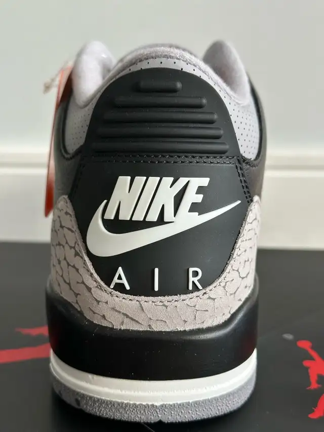 DS Air Jordan 3 BC3 Retro Black Cement 2024 Shoe Sizes 9-12 in Men's Shoes in City of Toronto - Image 5