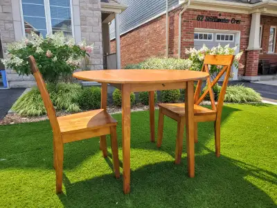 Solid Wood Dining Set - Table & 2 Chairs, View more