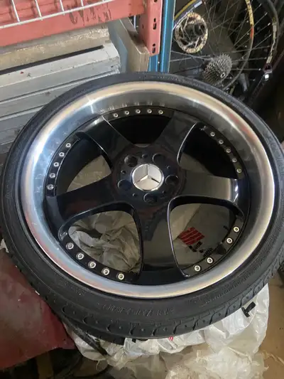 Mercedes Rims 19” 5x112 There is a very small bend in one rim. Tires are no good 450 Mercedes Volksw...