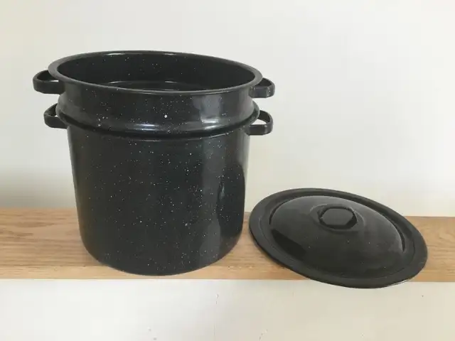 2-TIER GRANITE WARE STEAM POT - NEW62863257179523121