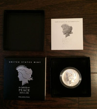 2023 US Peace Silver Dollar 1 oz. UNC Coin in OGP with cert