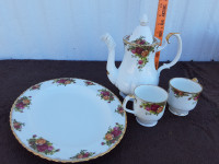 Royal Albert Old Country Rose Bone China Serving pieces - $330