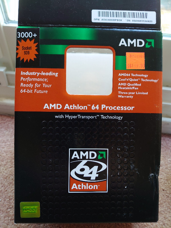 AMD Athlon 64 3000+ 64-bit Dual Core CPU (Socket 939) in System Components in Kitchener / Waterloo