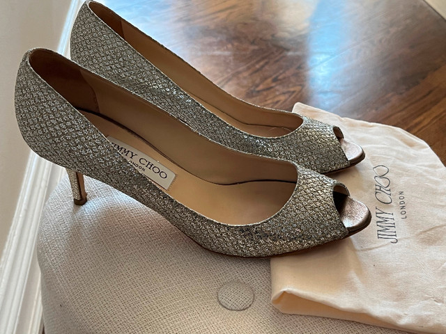 JIMMY CHOO heels, open toe, size 38.5 in Women's - Shoes in City of Toronto