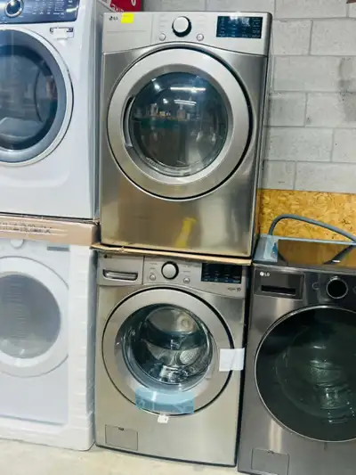 LG 5.2 Cu. Ft. Front Load Washer & 7.4 Cu. Ft. electric dryer, View more