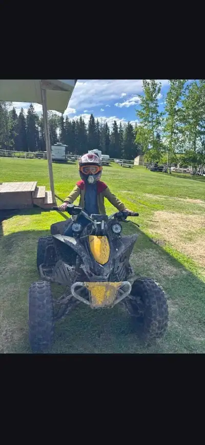 Selling my son's 2014 can am DS quad. Comes with a few extra parks. Put a new carb in a few weeks ag...