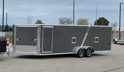 30 ‘ including V nose drive on drive off, full tracks and slide tie downs for sleds or atv, spare ti...