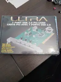 Ultra 7 port usb 2.0 pci card brand new