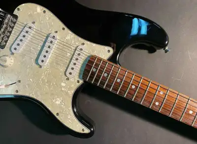 Upgraded unicorn Squier with a stunning flamed maple neck and rosewood fretboard. This model is full...