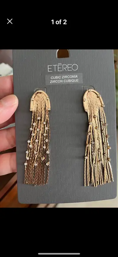 brand new cubic zarconia earrings, View more