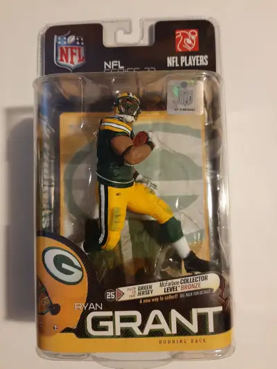 Green Bay Packers Mcfarlanes NFL Misc. Ryan Grant 45$ only 3000 made A green $15