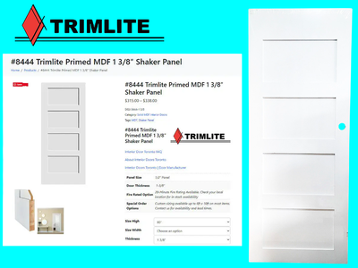 2 NEW STYLISH TRIMLITE MDF DOORS, View more