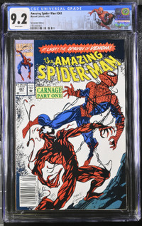 Amazing Spider-Man 361 CGC 9.2 WP Newsstand 1st App of Carnage