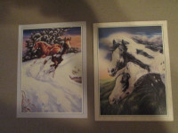 2 blank horse cards