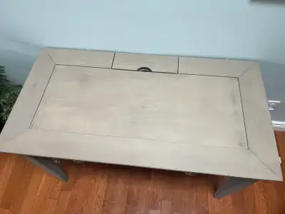 Grey solid wood office Desk, View more