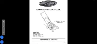 Yardworks 21" Gas Lawn Mower in working good condition, View more
