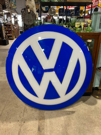 Large plastic Volkswagen dealership sign 