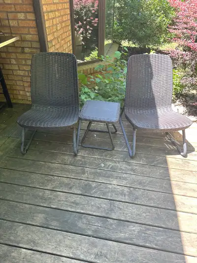outdoor chairs and table, View more