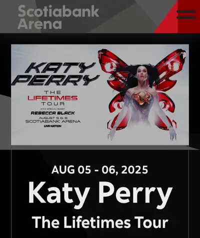 Katy Perry Vip Ga 2 tickets for sale., View more