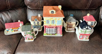 Vintage Little Teapot houses set of 7