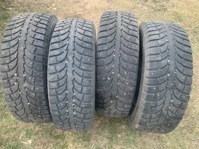 I have a set of Champiro icepro SUVstudded winter tires . 215/70r15 No damage and leaks 70% tread
