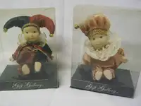 Two Small Porcelain  Jester  Dolls   (Truro)