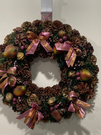 Handmade Christmas Wreath Decoration Like New
