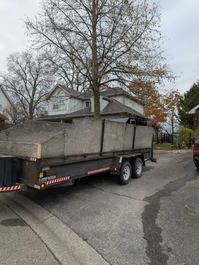 Landscape Trailer, body is 18 feet, plus tongue. ~3,500 lbs axles, tandem. ~Inside width 78". ~Reinf...