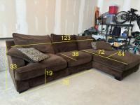 Sofa with love seat attached for sale