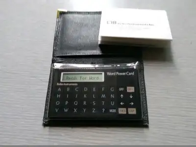 Seiko -Word Power Card leather case&inst.-good cond., View more