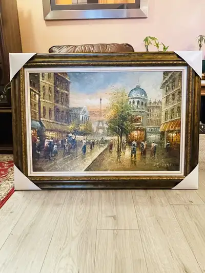 Beautiful large painting of Paris of sale , View more